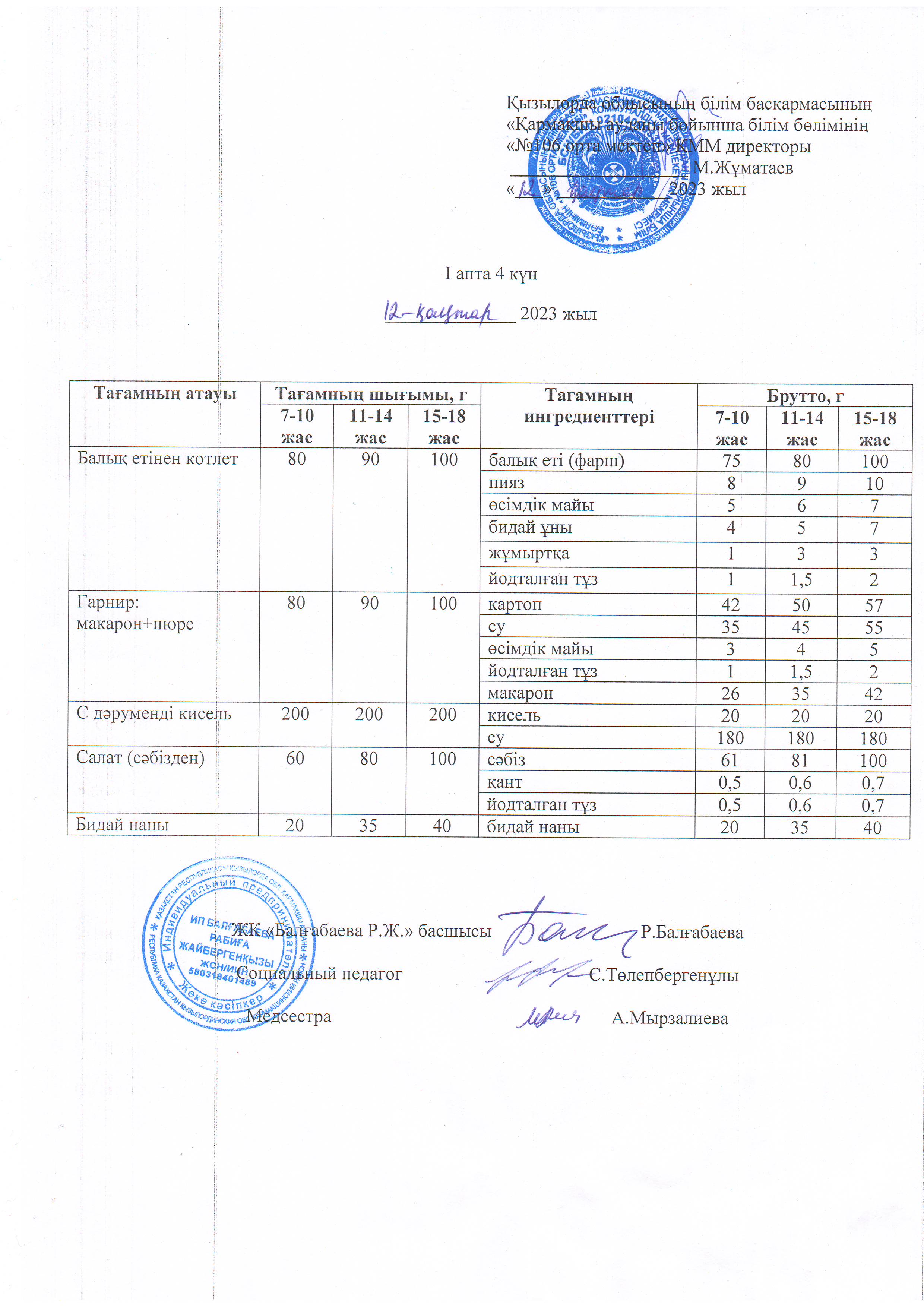 Ас мәзірі
